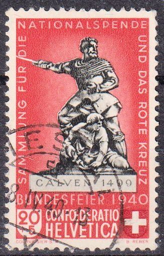 Alle Briefmarken: 5c, hellrot mit gestempelt LIESTAL – Gebraucht aus Basel von Bingis