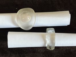 Glas-Fingerringe Set, 5 Stück
