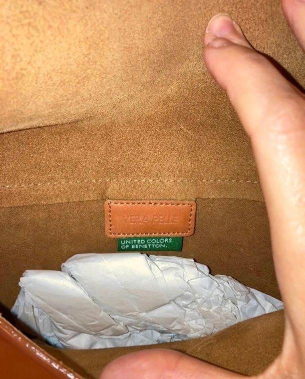 Benetton Taschen für Damen: Benetton Leder Tasche Vintage Stil – Gebraucht aus Lopagno von CLep 1