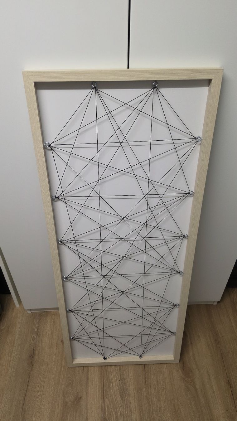 Alle Dekorationen: String Art Bild geometrisch Holzrahmen neu – Neu (gemäss Beschreibung) aus Winkel von roncalli