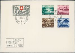 1952 - Pro Patria - Bundesfeier - Brief - Sonderstempel 1.8.