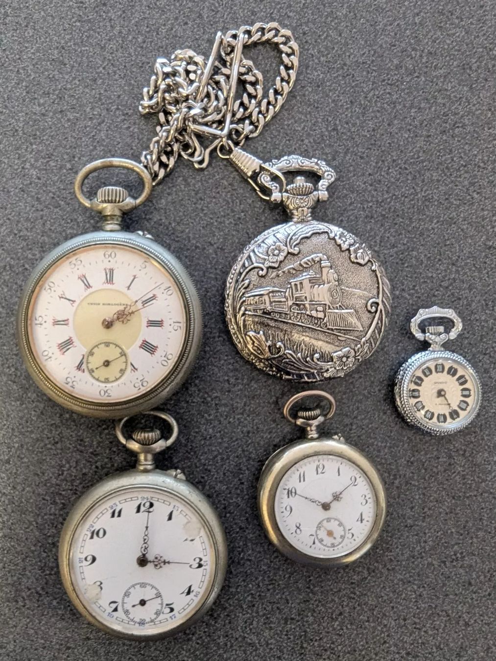 Orologi: 5 alte defekte Taschenuhren – Difettoso da Bischofszell venduto da Blende2