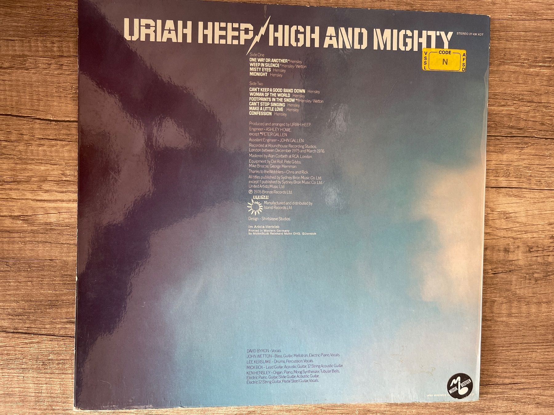 Dischi in vinile: S104/Uriah Heep - High and Mighty – Usato da Frutigen venduto da Philippe_jsp 1