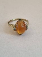 Damenring Citrin / Diamanten 14 Karat / Gold 585