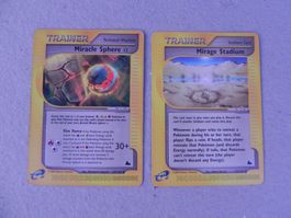 2 Pokémon Sammelkarte von Jahr 2003 Trainer Text Englisch