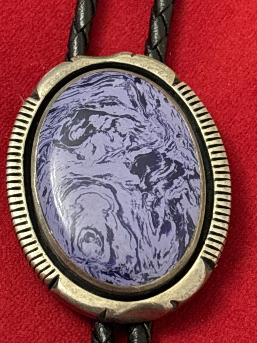Cravatte: Western Bolo Tie, Silberfarben mit Stein – Usato da Zürich venduto da engebrunau
