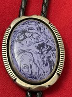 Western Bolo Tie, Silberfarben mit Stein