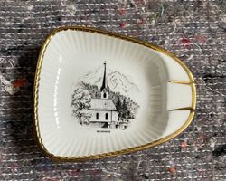 Schöner vintage Porzellan Aschenbecher Schale Wildhaus E