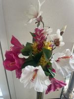 Wunderschöner Kunstblumen Strauss Hibiscus Magnolia ,wie neu
