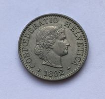 1892 5 Rappen unz