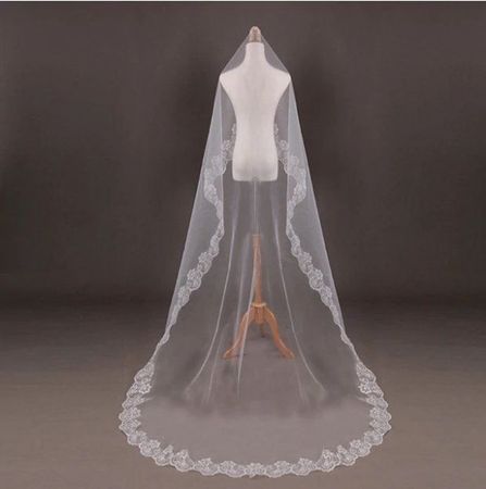 NEUER Braut - Schleier IVORY 3m - ohne Kamm - 202537