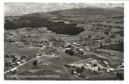 Tafers (FR) Flugaufnahme  Foto-AK Poste de camp. CP. Fus. 15