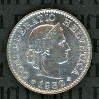 CHF___0.05 1962 stgl * nigelnagelneu! 5 Rappen