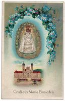 Gruss aus Maria Einsiedeln, spezielle Stempel, gelaufen 1934