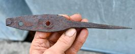 antiker Eisen - Haken - Beschlag handgeschmiedet L 21cm