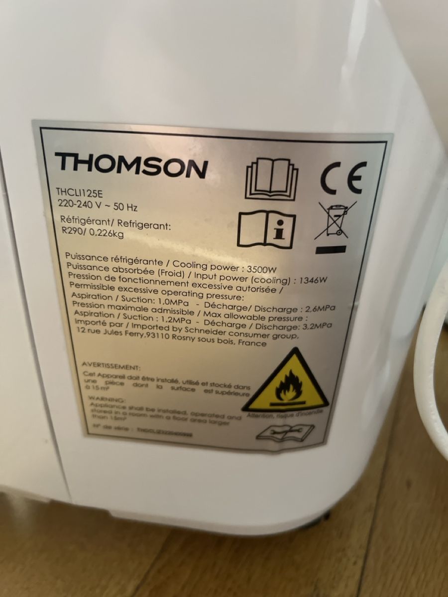 Condizionatori: Climatiseur Thomson Thcli125e – Usato da Genève venduto da tan_h6b8 2