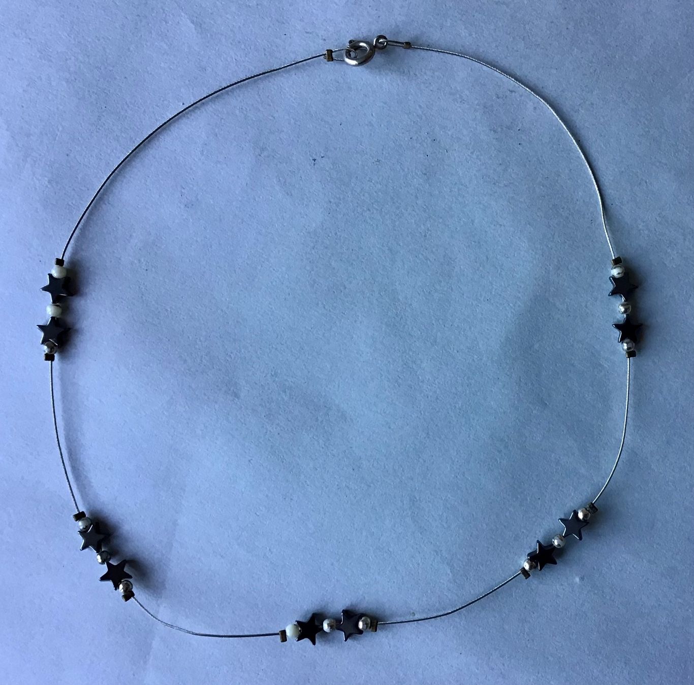 Ketten: Kette mit Obsidian - Sternchen – Neu (gemäss Beschreibung) aus Bubendorf von Alpenheidi