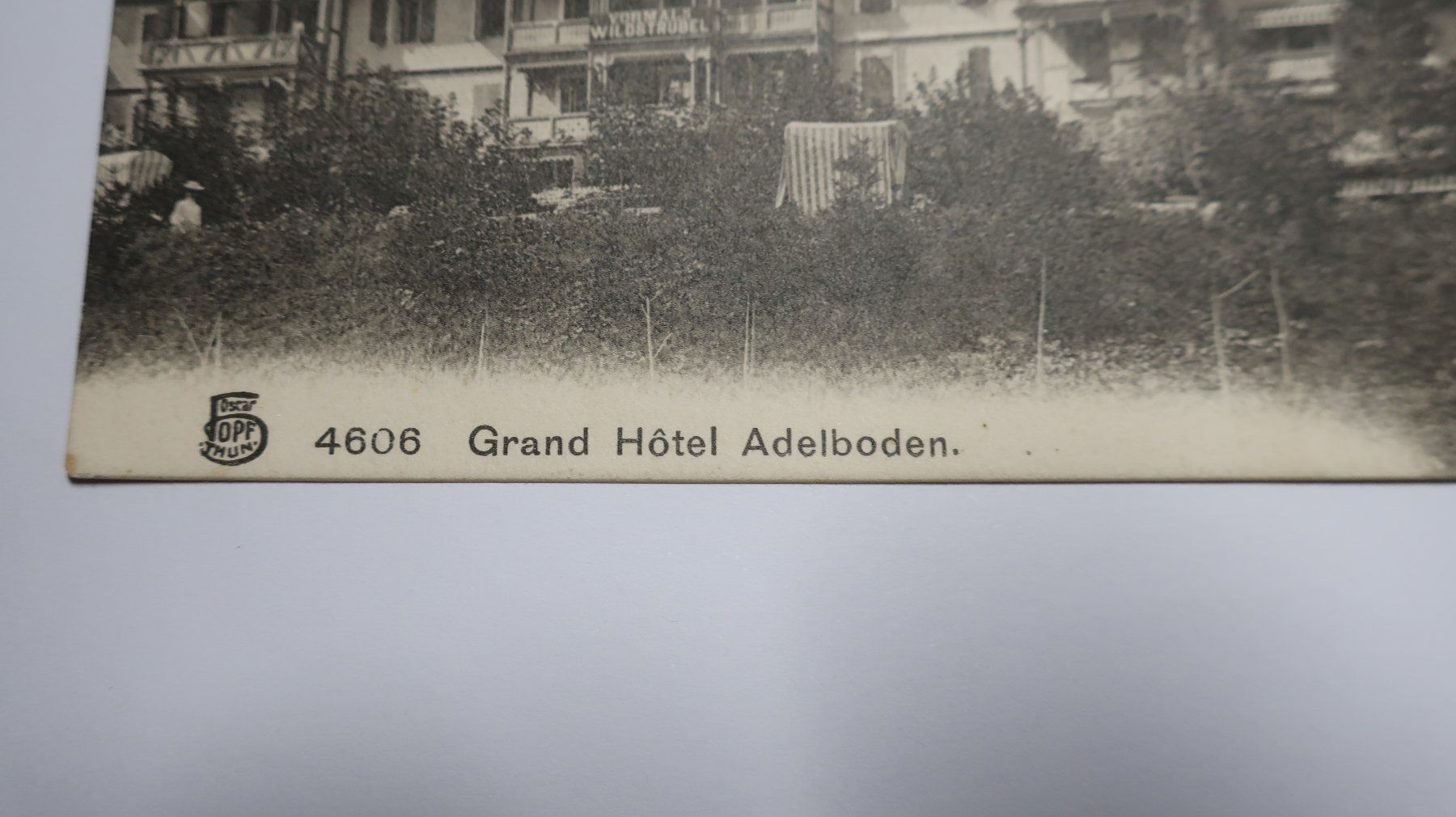 Cartoline postali: Grand Hôtel Adelboden N° 4606  1908 – Usato da Cormoret venduto da Pascalll2001 2