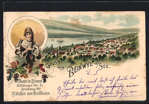 Ansichtskarten: Litho Beinwil a. See, Teilansicht, Kätc – Gebraucht aus Berlin von bartko-reher