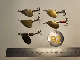 Spinner Löffeli 5er Set der Marke Mepps Aglia 2er alte Vers.