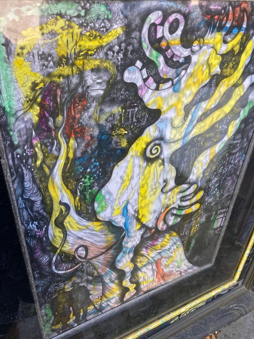 Dipinti: Alex Rabus tableau 1991 Gemälde Art – Usato da St-Cierges venduto da LeRegain