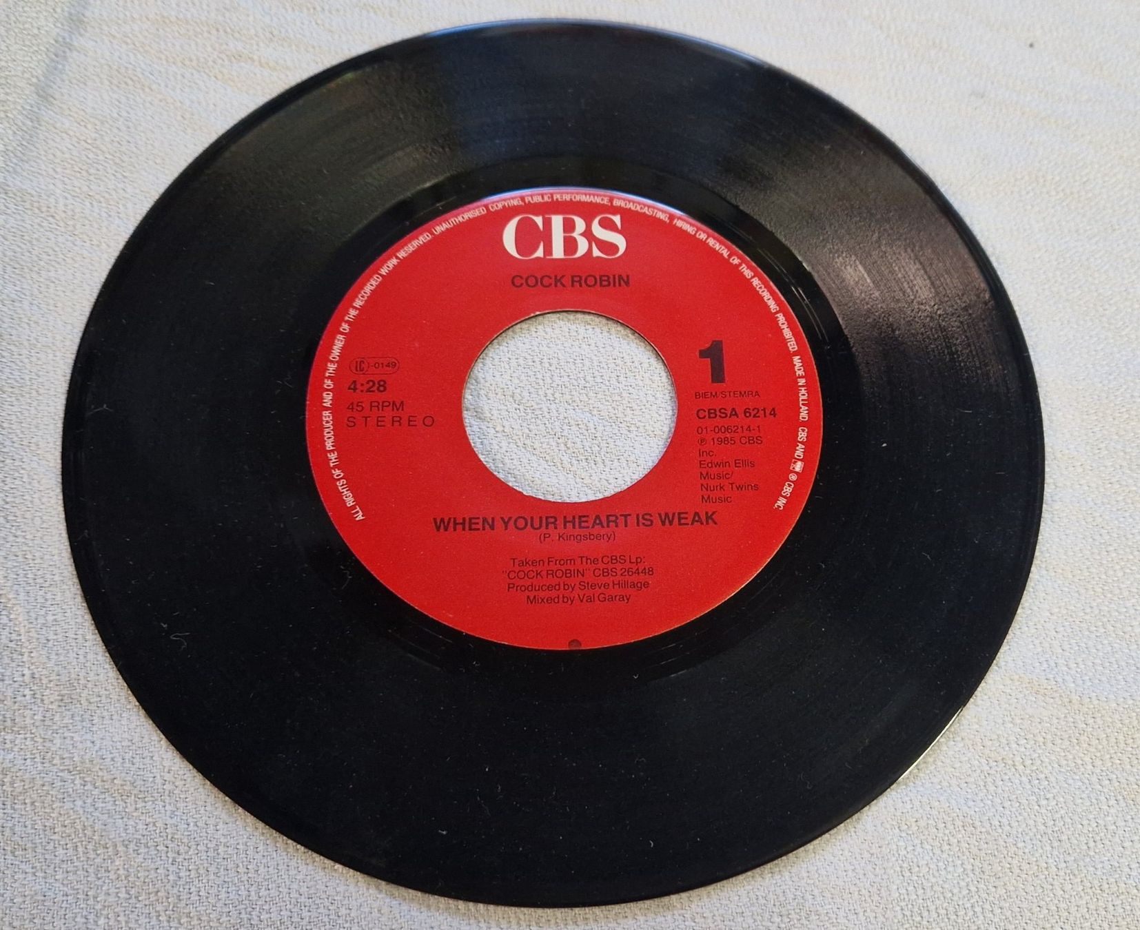 Schallplatten: Vinyl Single Cock Robin – Gebraucht aus Bilten von Mic2022 3