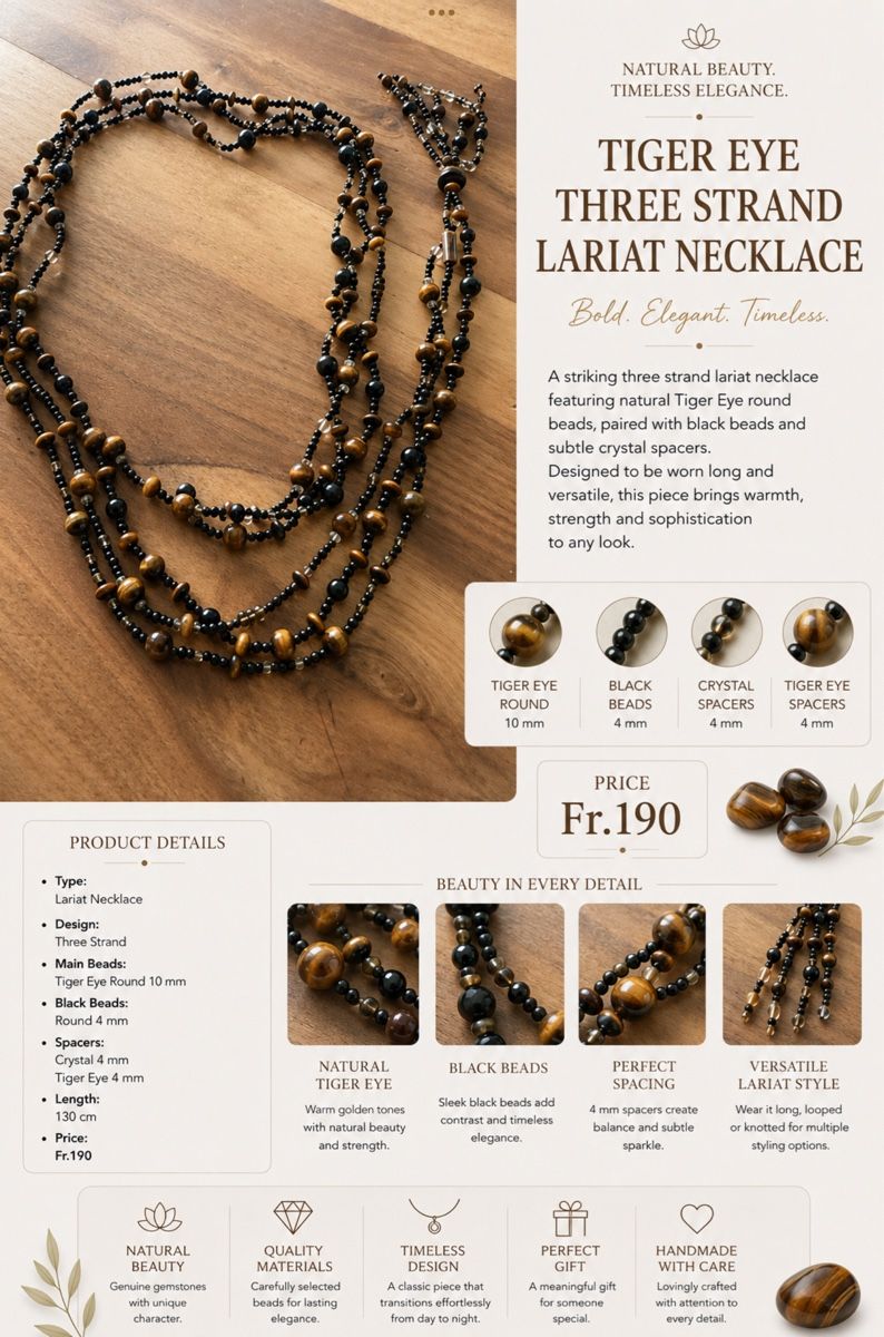 Ketten: Long Tigereye Necklace – Neu (gemäss Beschreibung) aus Horgen von jgo_mxn5