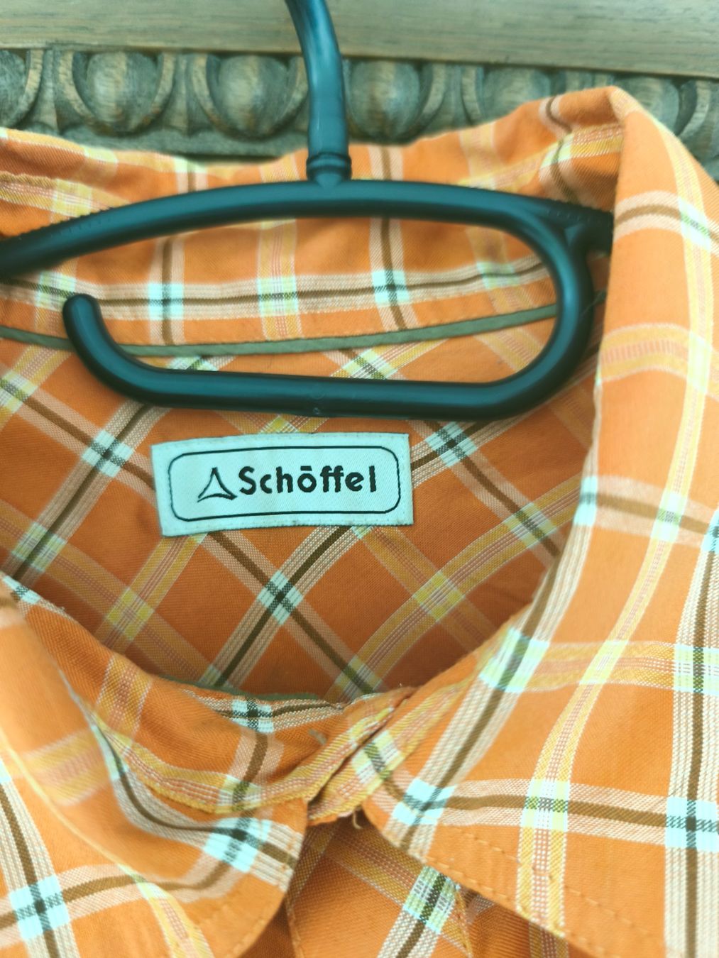 Schoeffel Hemden: orange gemustertes Schöffel Langarmhemd XXL – Gebraucht aus Erschwil von tomket66 1