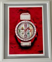 DEATH NYC Pop Art „Moonswatch & Vuitton“, Ltd. x/100 + cadre