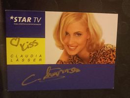 Claudia Lässer - handsignierte Autogrammkarte