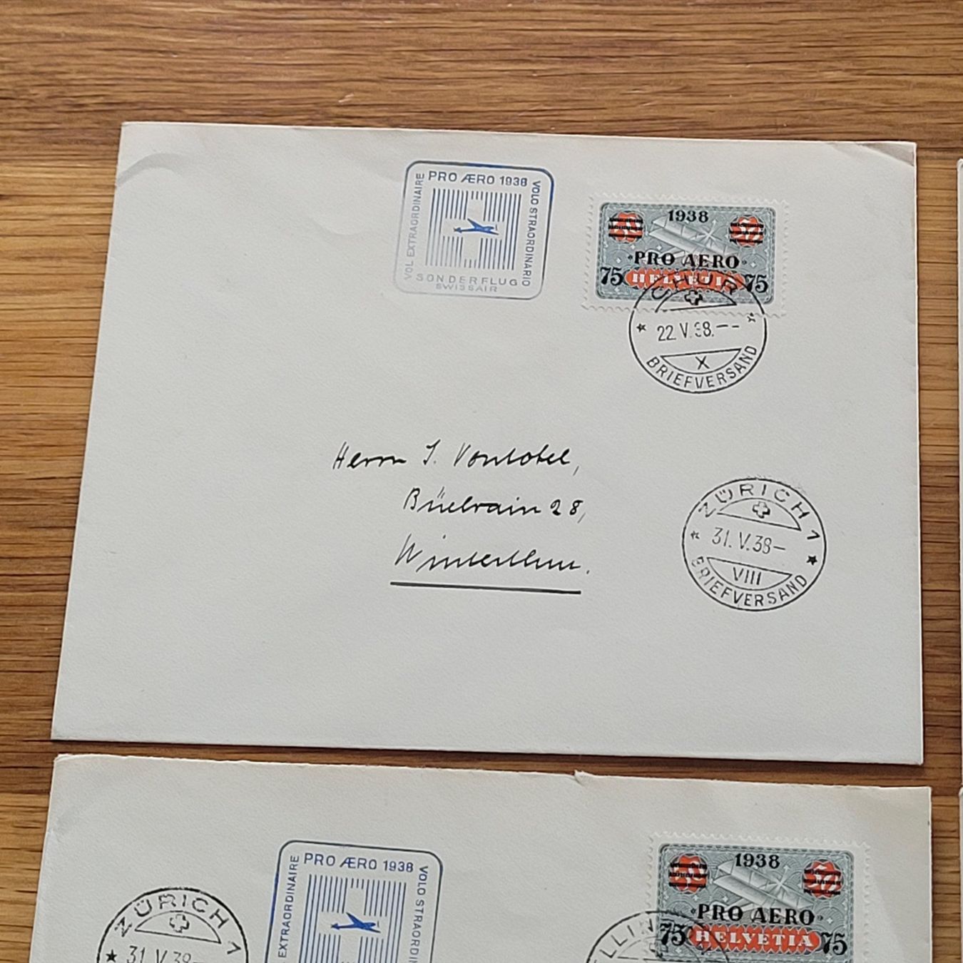 Tutti i francobolli: Lot Pro Aero 1938 – Usato da Biel/Bienne venduto da Destockweb 1