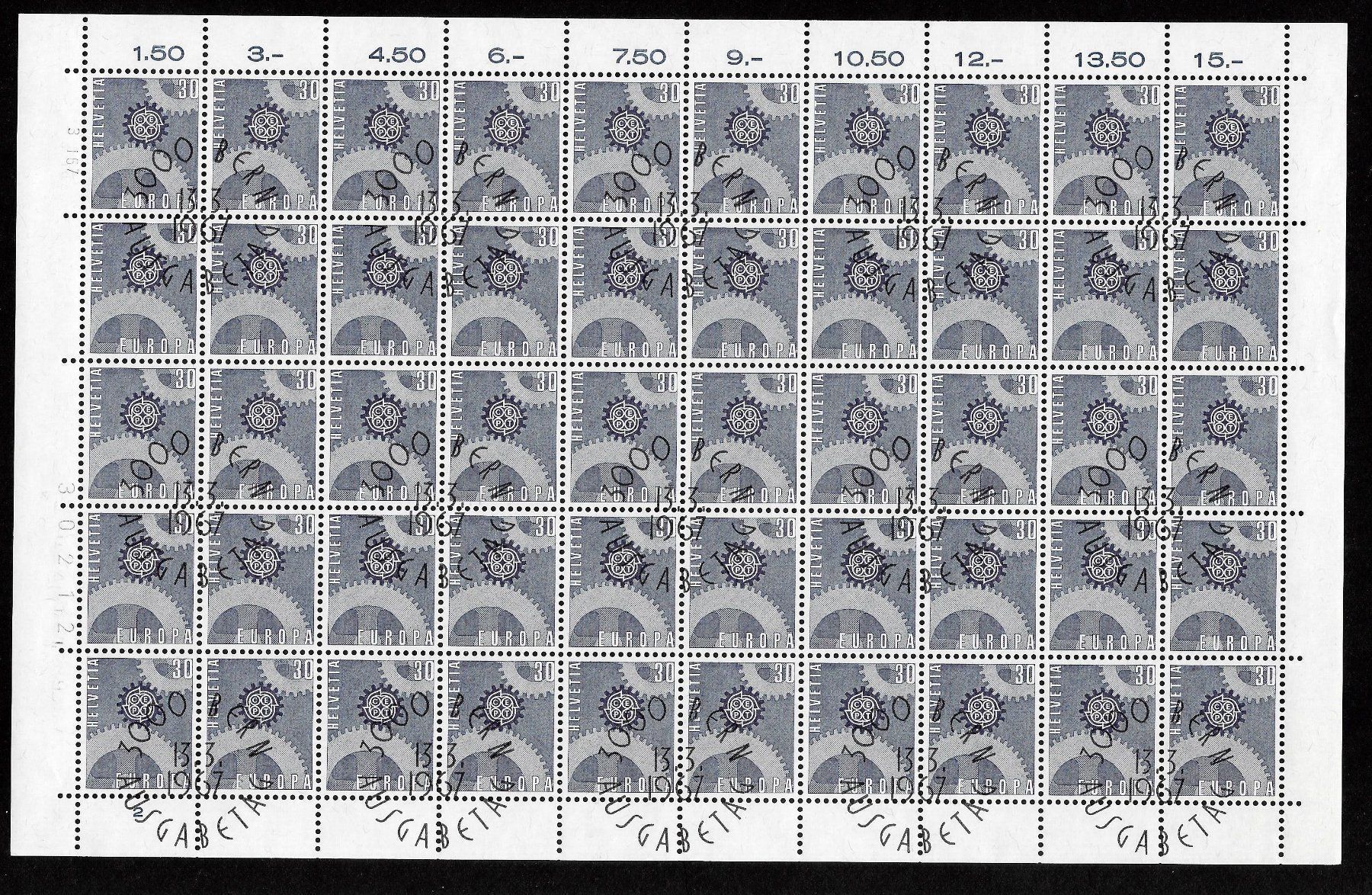 Tutti i francobolli: Bogen Nr. 448 Europamarke ET 13.3.1967 – Nuovo (secondo la descrizione) da Olten venduto da clotaldi