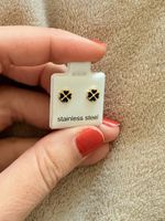 Süsse, goldene Ohrstecker mit Kleeblatt - Neu & Ungetragen!