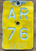 Altes Mofa-Kontrollschild AR 76 24727