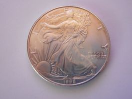 1 Unze Silbermünze American Eagle Liberty 1998