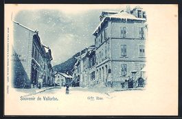 Vallorbe, Grande Rue, Strassenpartie im 