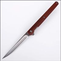 Taschenmesser gebogene Klinge, Lederetui