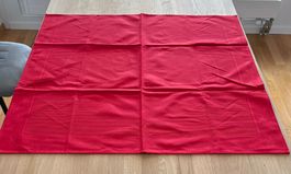 TISCHDECKE ROT 100% BAUMWOLLE NEU 90X90