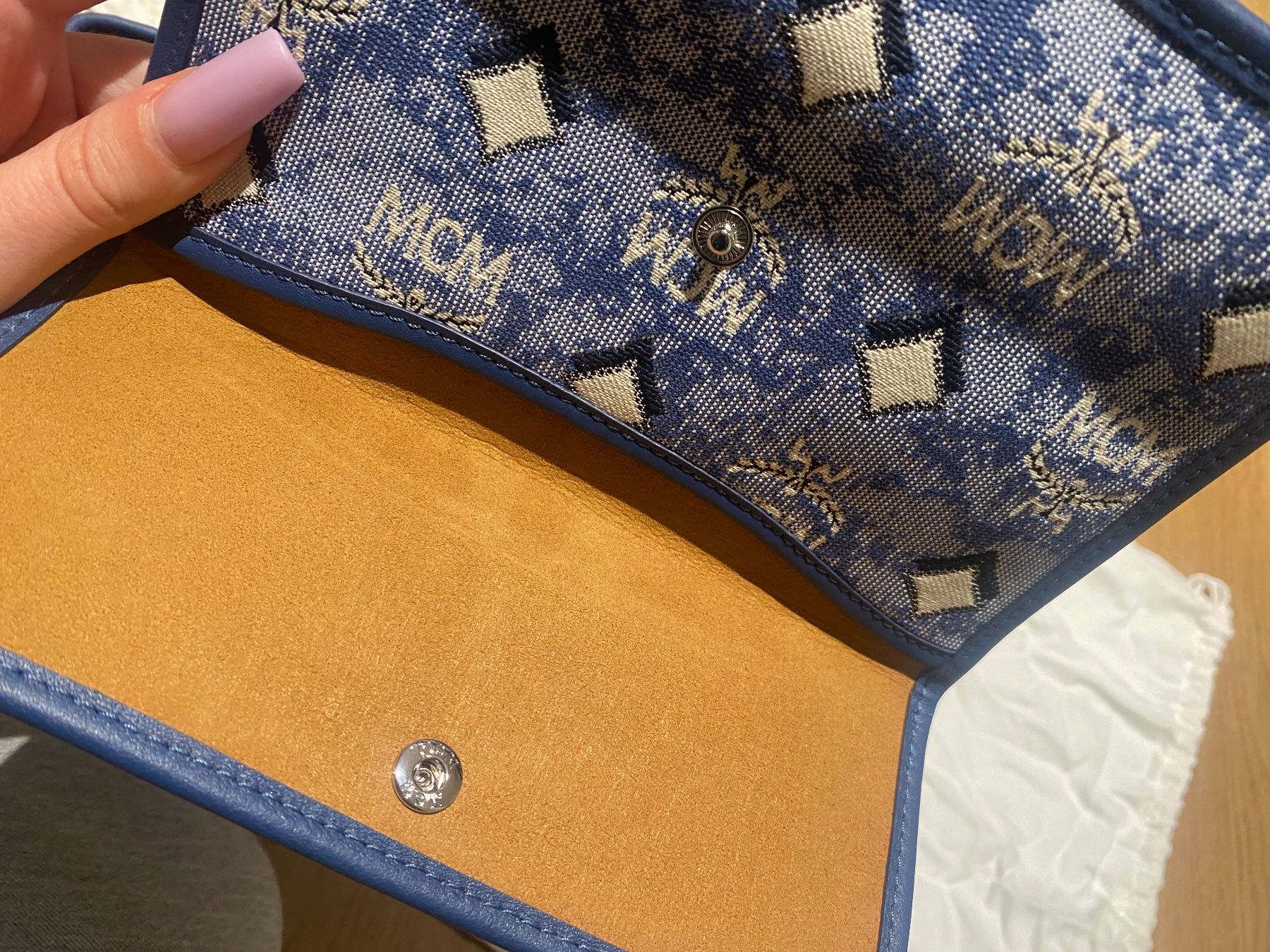 Mcm Taschen: Beutel MCM 💙 DESSAU DRAWSTRING MEDIUM - HANDTASCHE - BLUE – Neu (gemäss Beschreibung) aus Gibswil von Engelsgleich 8