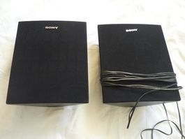 2x kleine Sony Musikboxen Audio Lautsprecher 80er Speaker