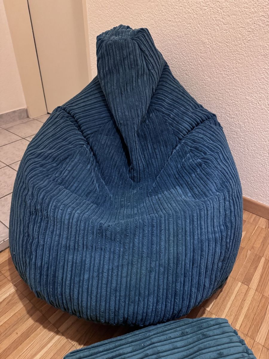 Lounge Pug Sessel: Gaming Sitzsack Sessel Cord Türkis – Gebraucht aus Zürich von luc_pn9b 1