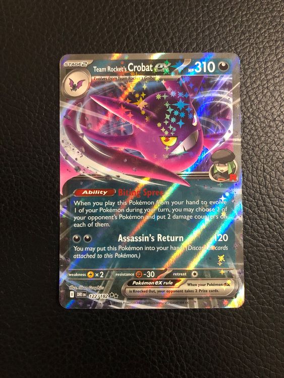 2025 Destined Rivals Team Rocket’s Crobat ex 122/182 NM (Gebraucht) in ...