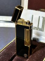 Dunhill Rollagas Lighter Black & Gold with box