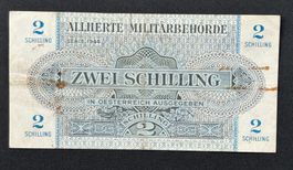 2 SCHILLING NOTE MILITÄRBEHÖRDE 1944
