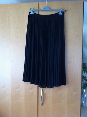 Damen Maxirock Plisse 44/46 schwarz