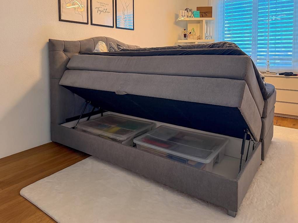 Lits: Gepflegtes Boxspringbett – D'occasion à illnau par saragrelli 3