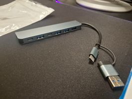 Neuer USBC HUB mit USB C und USB 3.0 Anschlüsse