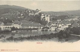 Aarburg  AG Dorf, Aare und Schloss ca.1910 sehr gut erhalten