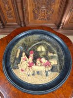 Wandteller Relief Taverne Szene Vintage
