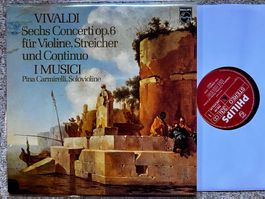 LP Vivaldi Carmirelli 6 Concerti Violine Streicher Gewaschen